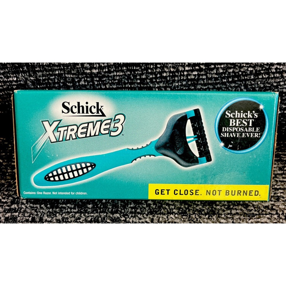 Vintage Schick Xtreme 3 Disposable Shave‎ Razor New in Sealed Box NOS